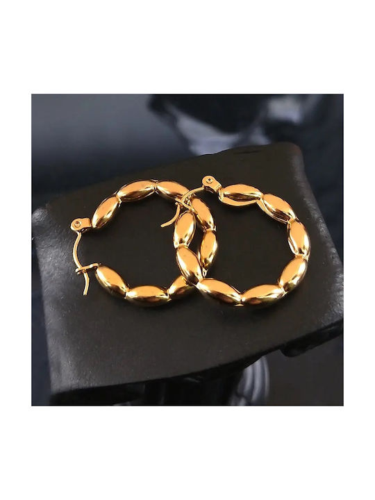 Earrings Hoops made of Steel Gold Plated