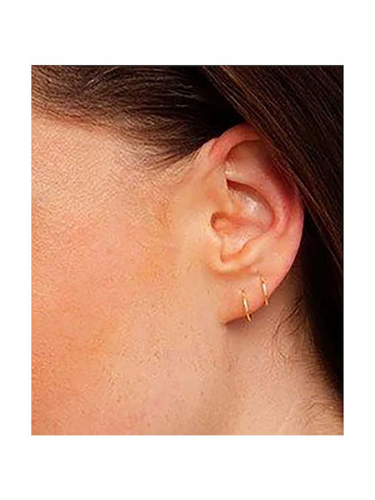 Earrings Hoops made of Gold 9K