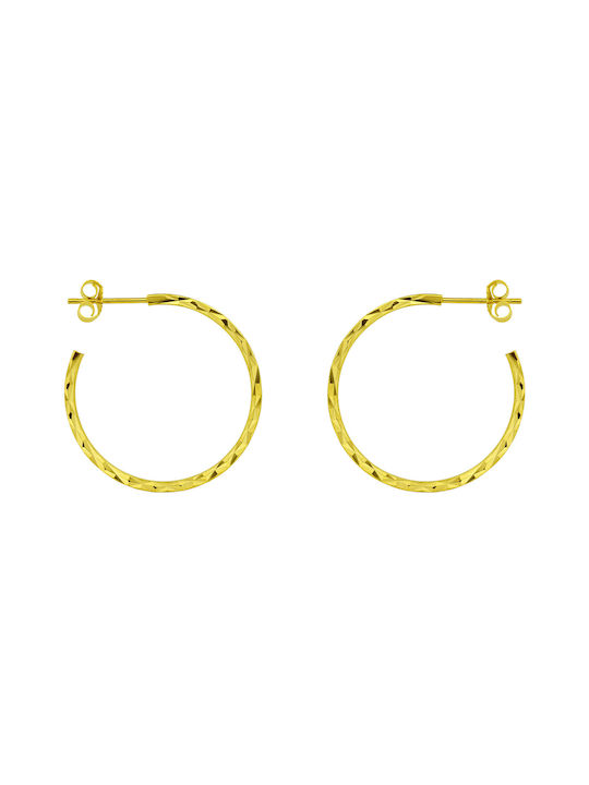 Earrings Hoops made of Silver Gold Plated