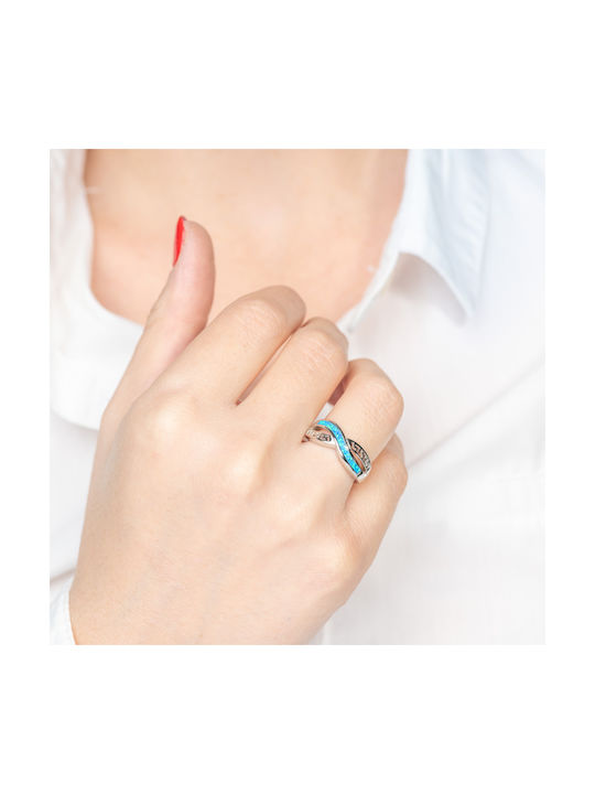 Damen Ring mit Steinen aus Silber