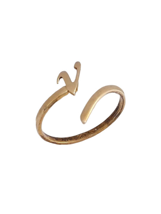 One Women's Gold Plated Silver Ring Chevalier