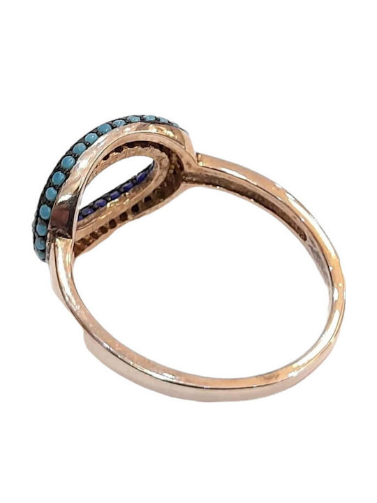 One Jewellery Damen Ring mit Zirkonia aus Silber Vergoldet