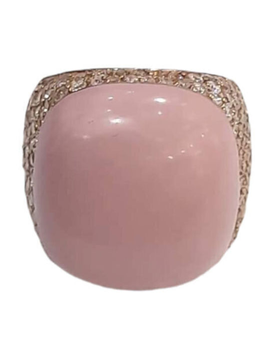 One Jewellery Γυναικείο Δαχτυλίδι από Ασήμι Επιχρυσωμένο