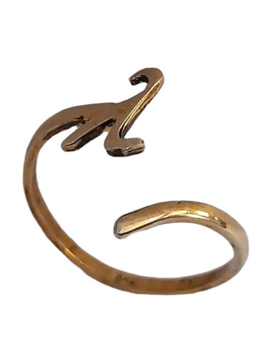 One Jewellery Γυναικείο Σεβαλιέ Δαχτυλίδι από Ασήμι Επιχρυσωμένο