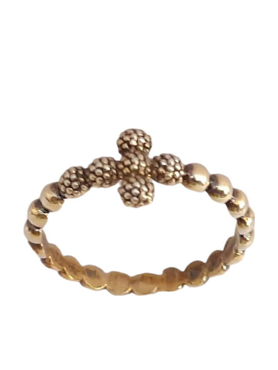 One Jewellery Γυναικείο Δαχτυλίδι από Ασήμι Επιχρυσωμένο