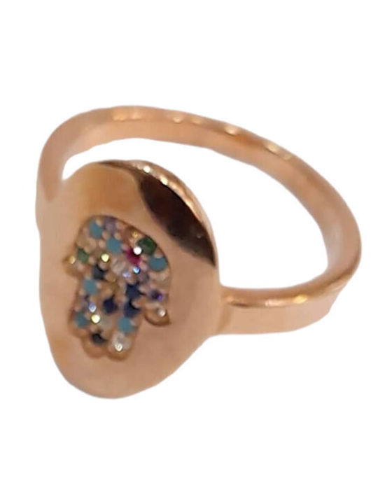 One Jewellery Γυναικείο Δαχτυλίδι από Ασήμι Επιχρυσωμένο