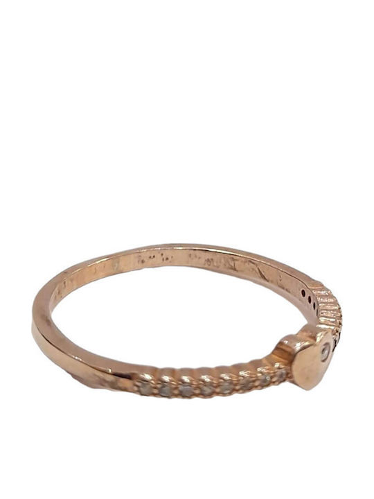 One Jewellery Γυναικείο Δαχτυλίδι από Ασήμι Επιχρυσωμένο