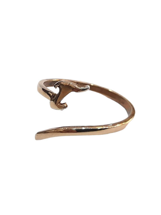 One Women's Gold Plated Silver Ring Chevalier