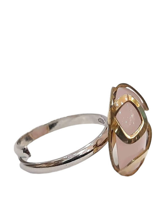 One Jewellery Γυναικείο Δαχτυλίδι από Ασήμι Επιχρυσωμένο