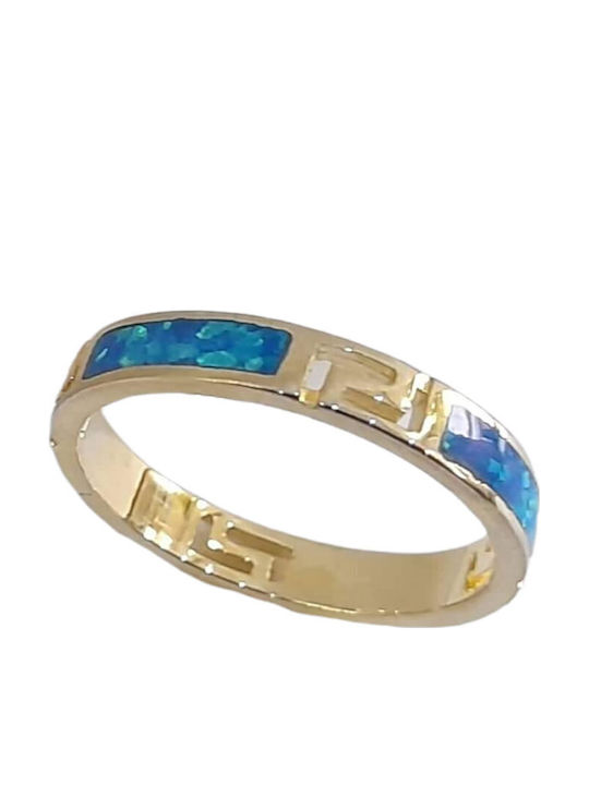 One Jewellery Γυναικείο Δαχτυλίδι Βεράκι από Ασήμι Επιχρυσωμένο