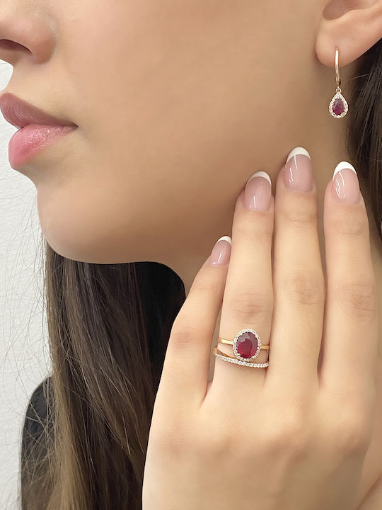 Fa Cad'oro Ring with Diamond made of Rose Gold 18K