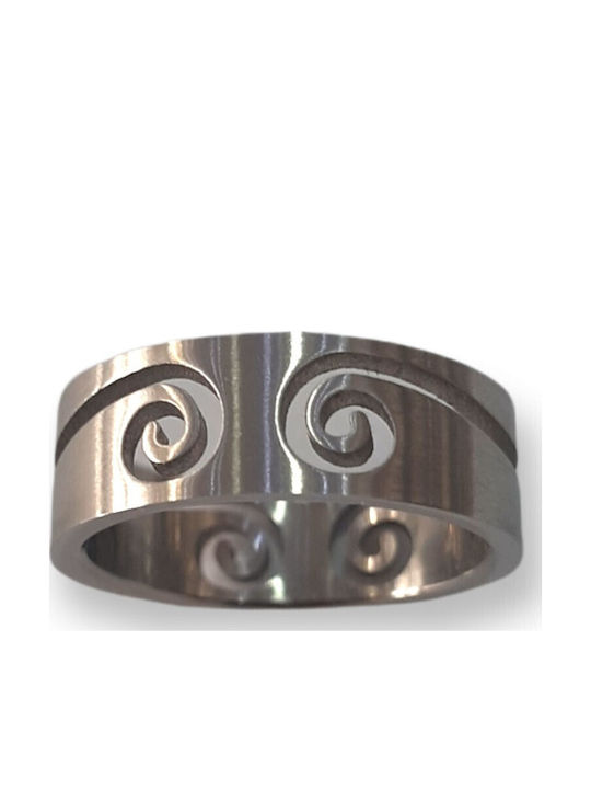 One Jewellery Men's Steel Gold Plated Ring