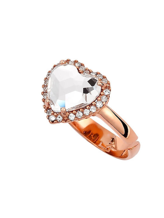 Exis Jewellery Damen Ring mit Steinen Vergoldet