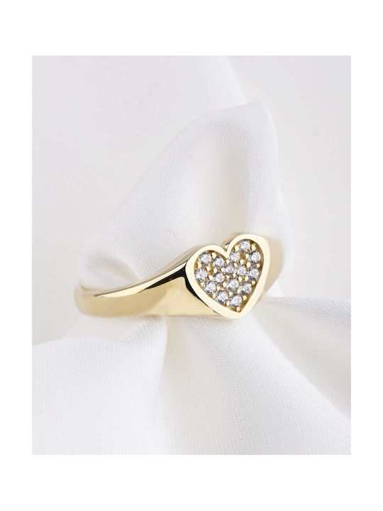 Savvidis Damen Ring mit Zirkonia aus Gold 14K