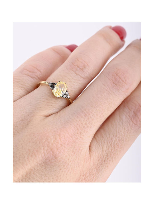 Savvidis Damen Ring mit Diamant aus Gold 18K