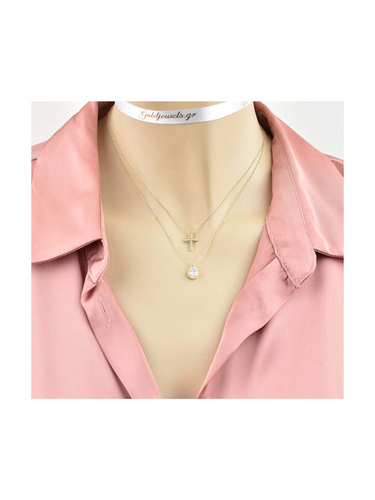 Women's Gold Cross 14K with Chain