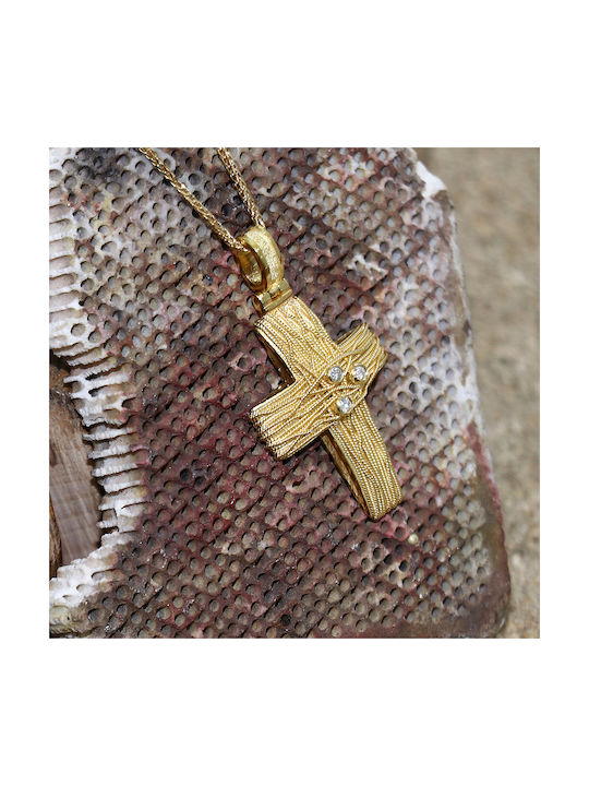 Damen Gold Kreuz 18K