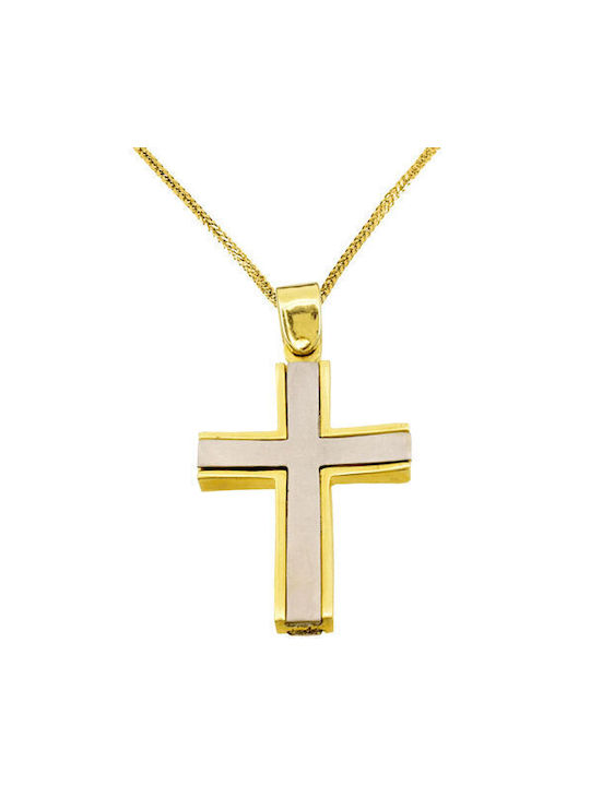 Women's Gold Cross 14K Double Sided with Chain