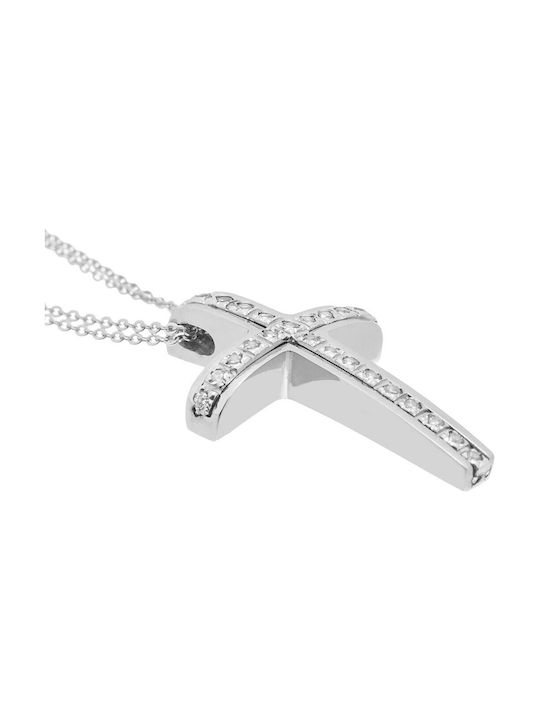 Women's White Gold Cross 14K