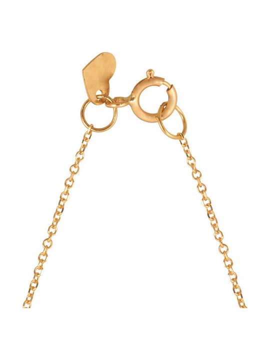 Abadianakis Damen Gold Kreuz 9K mit Kette