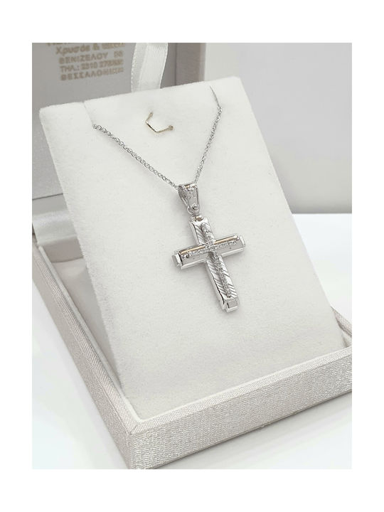 Papadopoulos Gold Women's White Gold Cross 14K