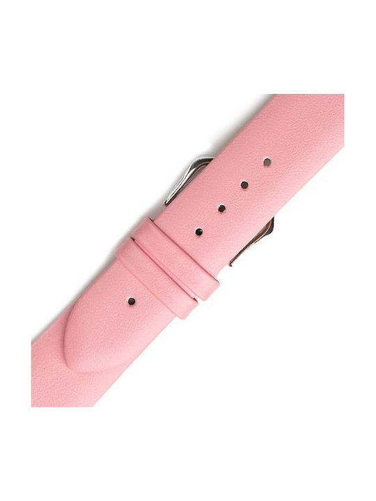 Leather Strap Pink 12mm