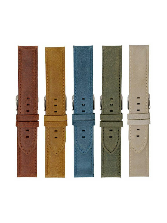 Leather Strap Blue 24mm