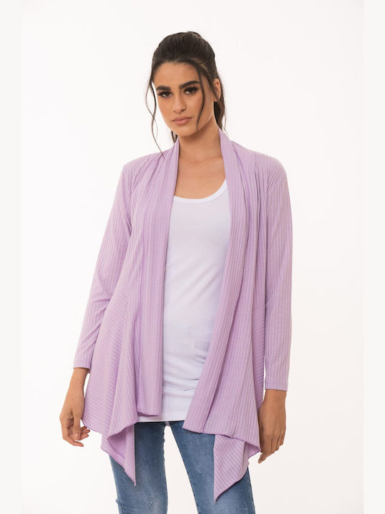 Ad'Oro Long Women's Cardigan Pink