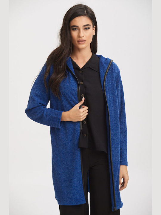 Boutique Long Women's Cardigan Blue