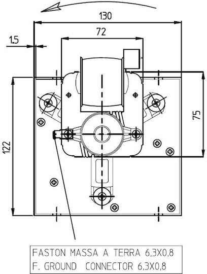 Fergas 153502 Querstromventilator für Pelletofen
