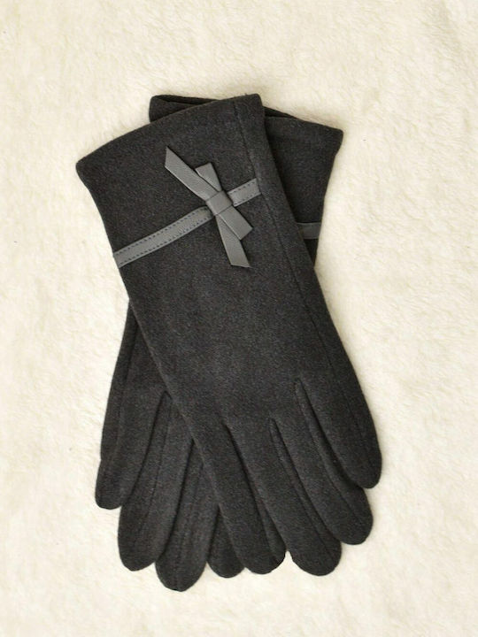 Gray Leder Handschuhe Berührung