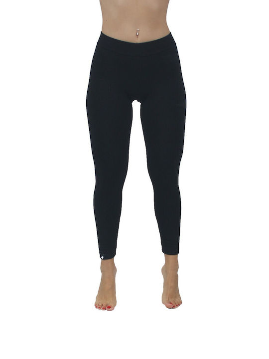 H&S Ausbildung Frauen Lang Leggings Push Up Μαύρο