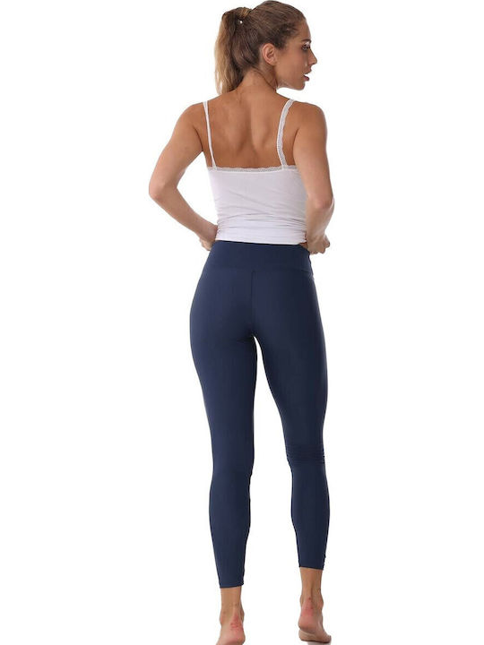 Margo Instruire Colanti de femei Cropped Colanti Talie inalta Albastru marin