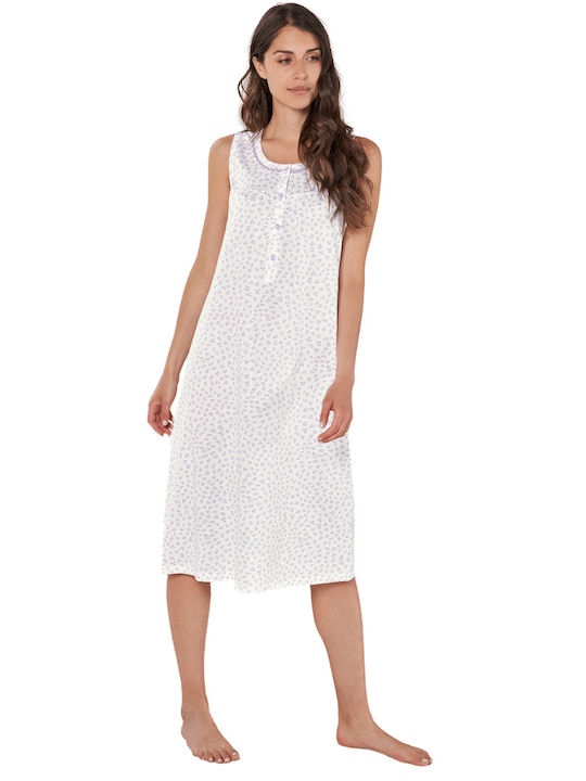 Linclalor Summer Women's Nightdress White