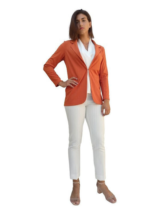 Gianni Rodini Women's Crepe Blazer Orange