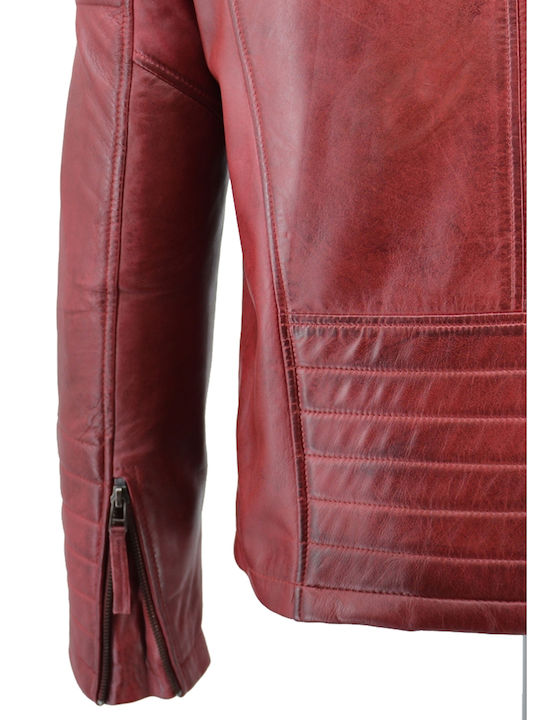 Δερμάτινο Μπουφάν Biker Red