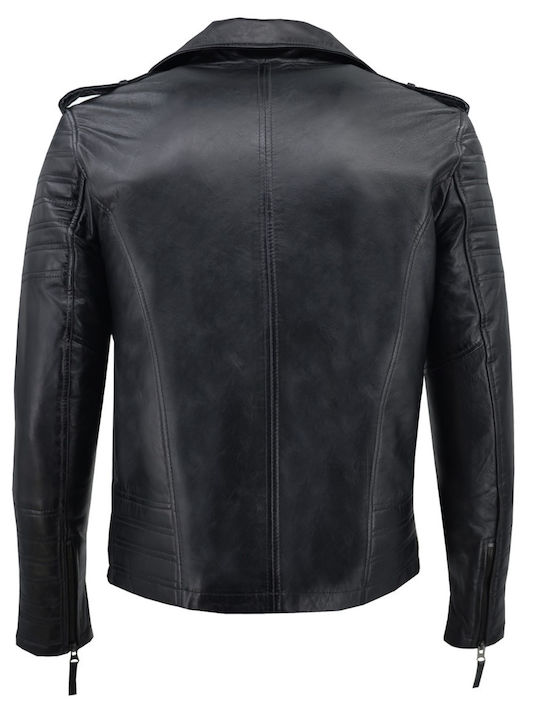 Leather Jacket Biker Black