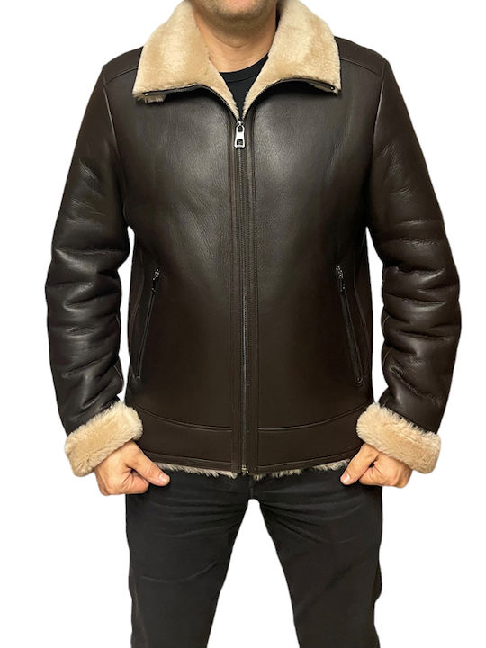 MARKOS LEATHER Men's Leather Jacket CAFE
