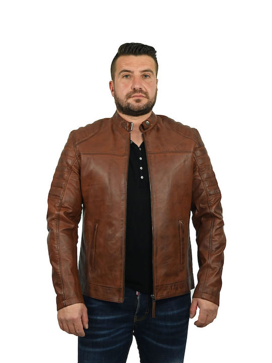 Leatherland Herren Jacke Leder Koniak.