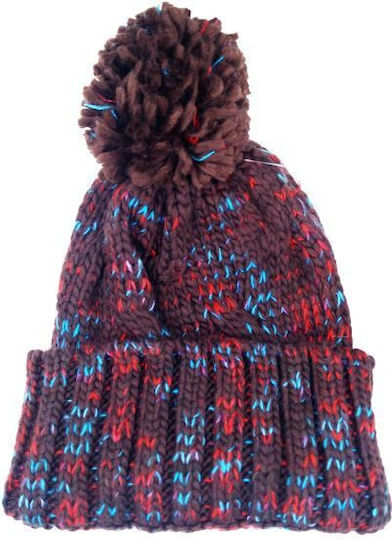 Pom Pom Beanie Unisex Beanie mit Strickmuster