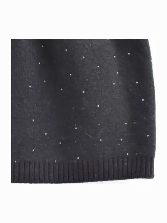 Beanie Γυναικείος Σκούφος Πλεκτός σε Μαύρο χρώμα