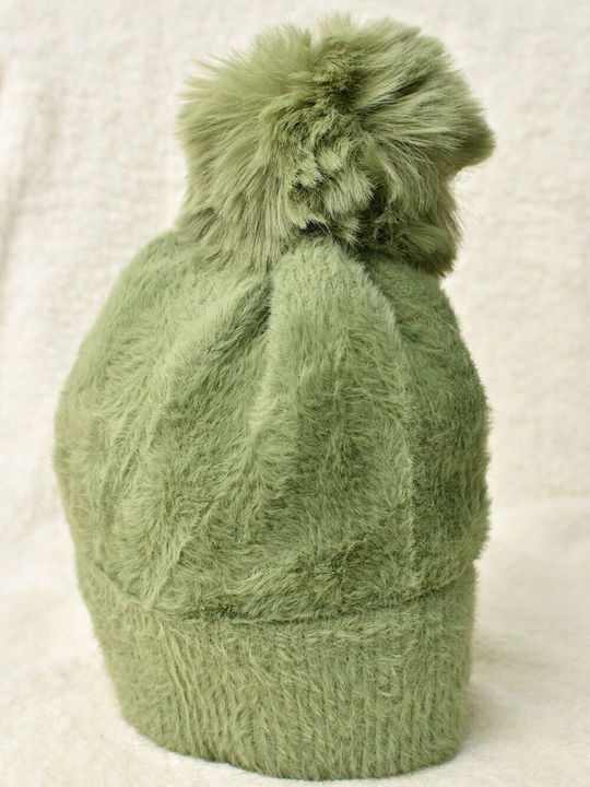 Knitted Beanie Cap Green