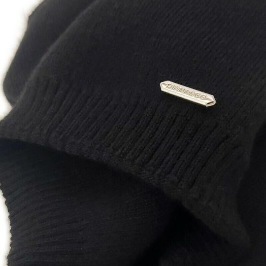 Pom Pom Beanie Frauen Beanie Gestrickt in Schwarz Farbe