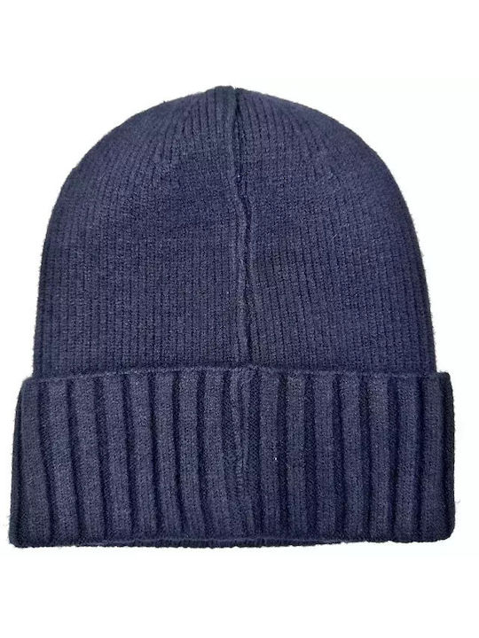 Knitted Beanie Cap Blue