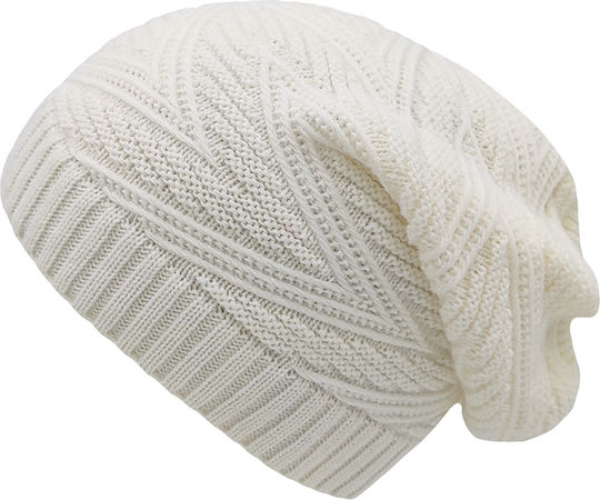 Knitted Beanie Cap White