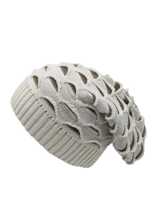 Beanie Γυναικείος Σκούφος Πλεκτός σε Μπεζ χρώμα