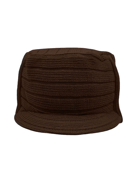 Brims and Trims Knitted Beanie Cap Brown