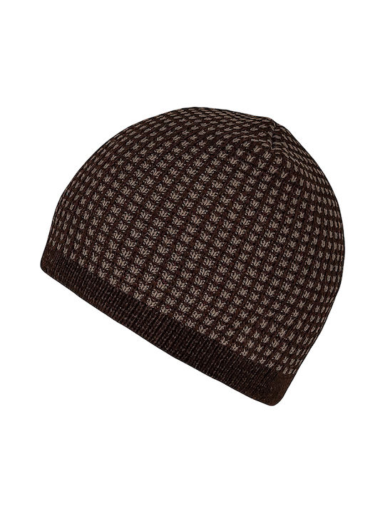 Brims and Trims Knitted Beanie Cap Brown