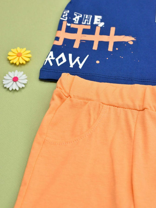 Kinder-Set mit Shorts Sommer 2Stück Blau