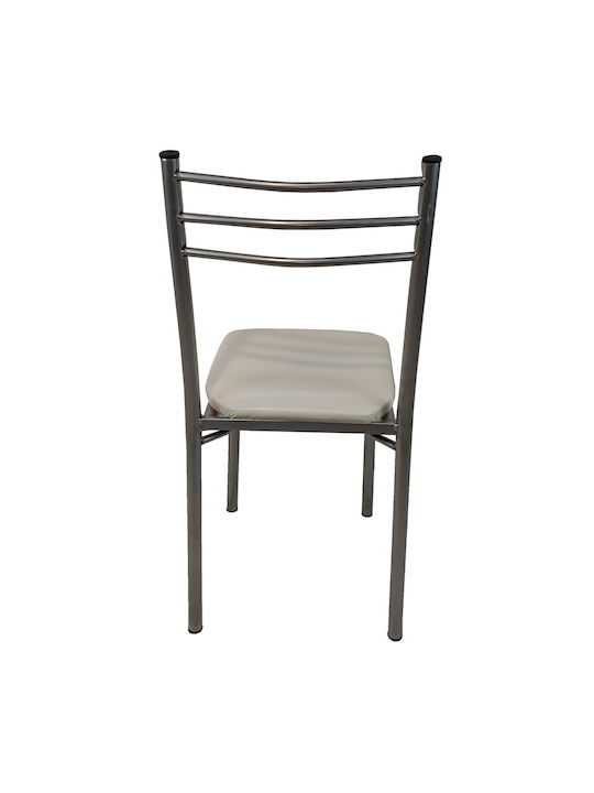 Scaune Bucătărie Argintiu 1buc 36x38x85buc